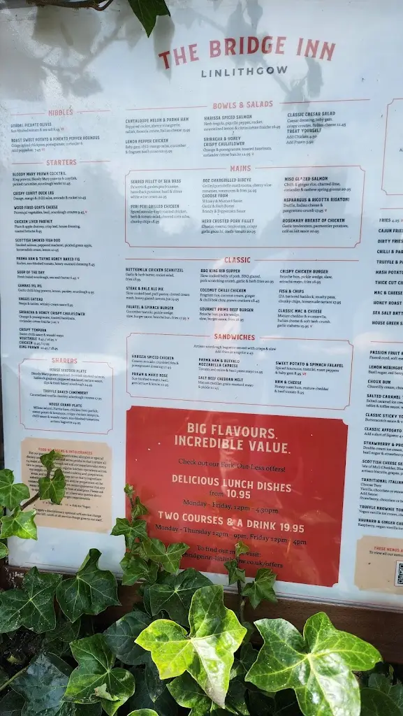 Menu_The Bridge Inn_Linlithgow_image_1