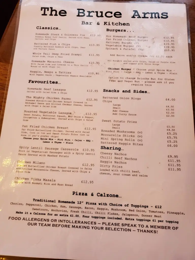 Menu_The Bruce Arms_Limekilns_immagine_1