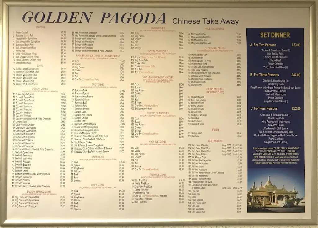 Menu_Golden Pagoda_Leuchars_image_1