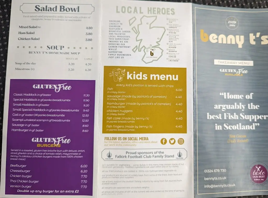 Menu_Benny T’s_Laurieston_image_2