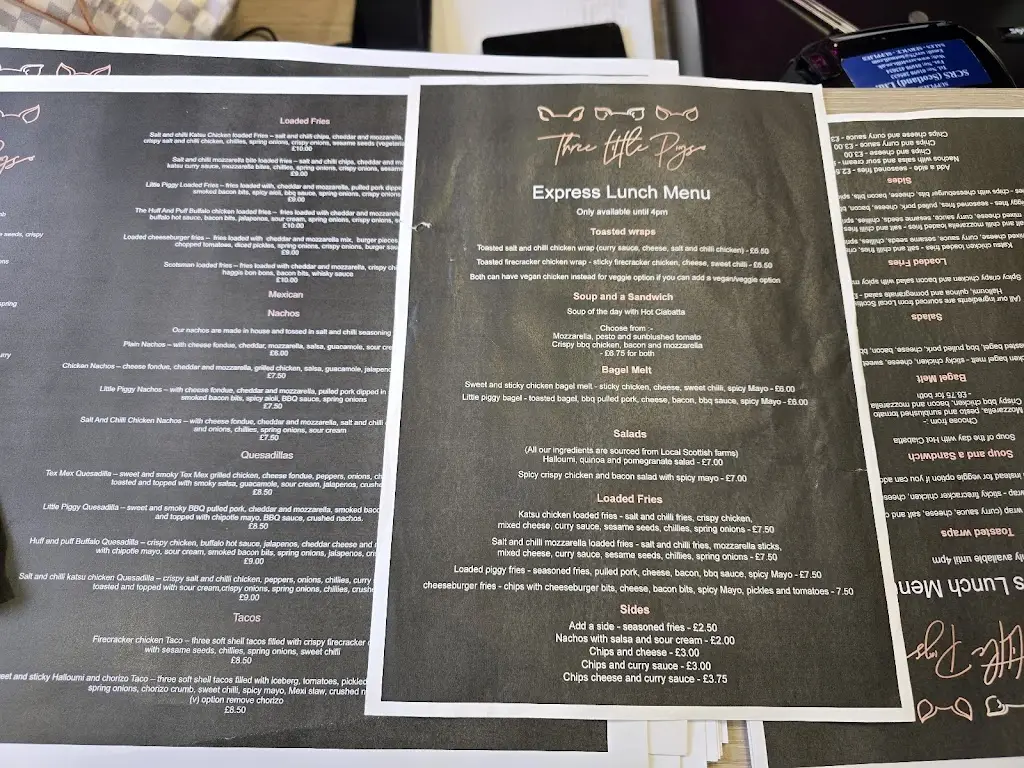 Menu_Three Little Pigs_Laurieston_image_1