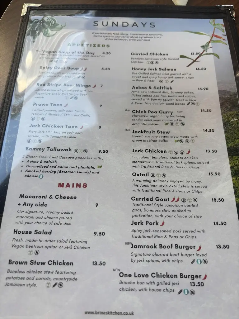 Menu_Brina's Jamaican Kitchen_Laurieston_image_2