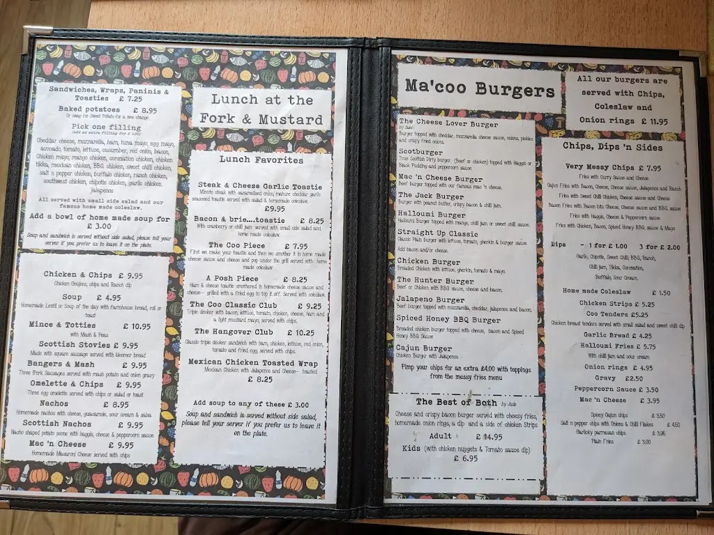 Menu_The Fork & Mustard_Laurieston_immagine_3