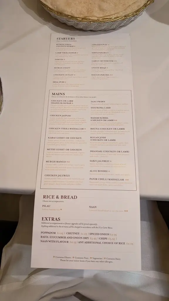 Menu_The Radhuni_Loanhead_image_1