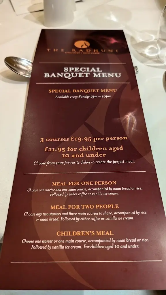 Menu_The Radhuni_Loanhead_image_2