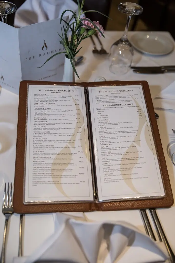 Menu_The Radhuni_Loanhead_image_3