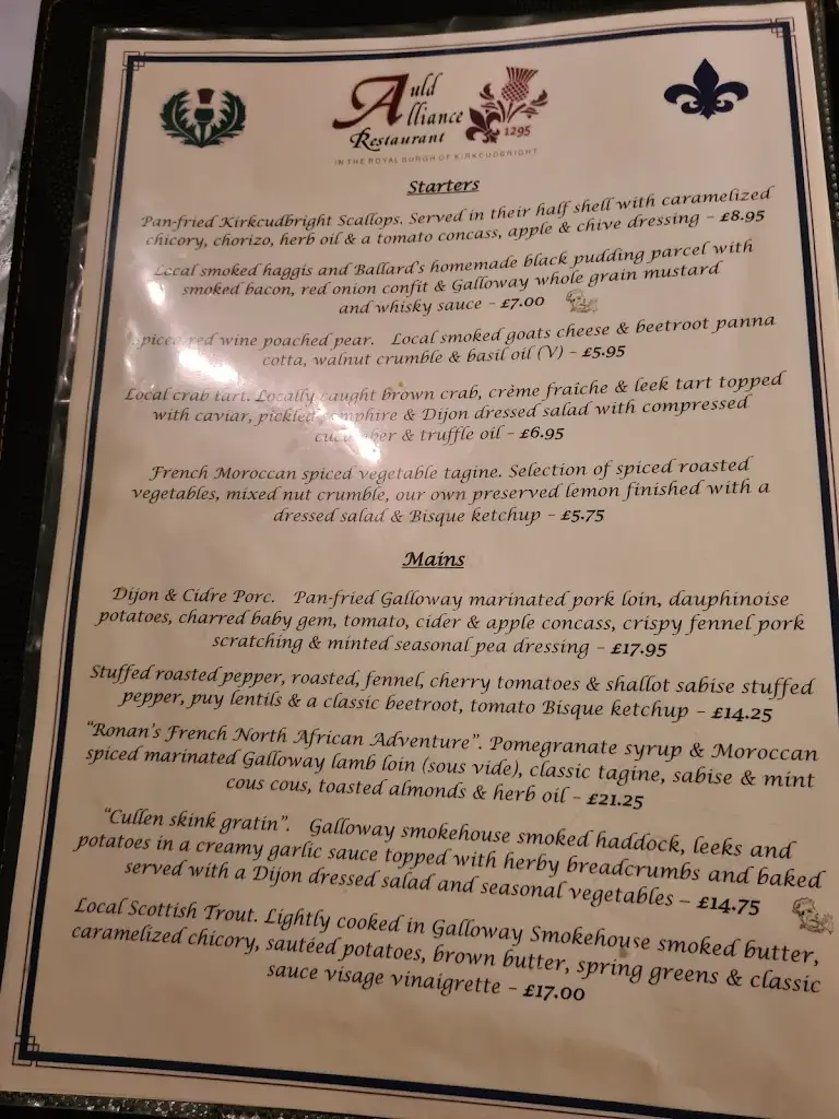 Menu_The Auld Alliance_Kirkcudbright_image_2