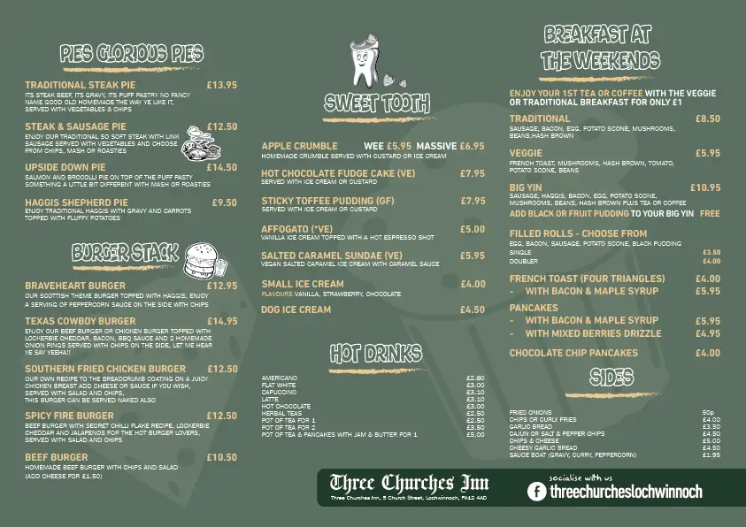 Menu_The Three Churches_Lochwinnoch_image_2