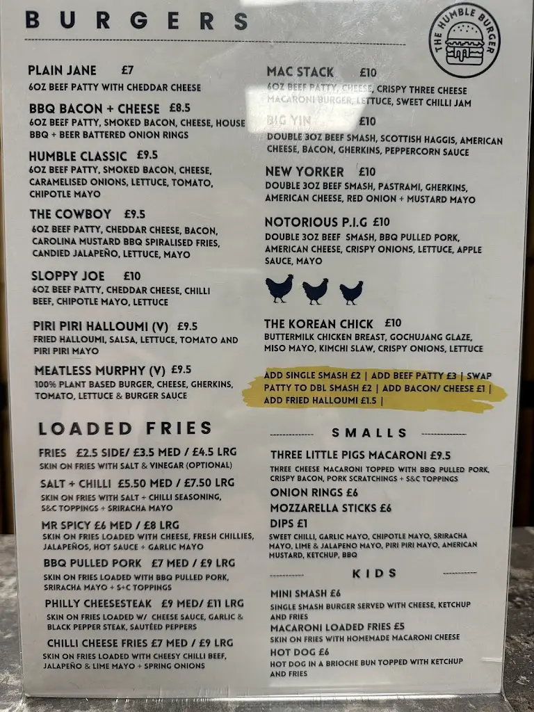 Menu_The Humble Burger_Lhanbryde_image_3