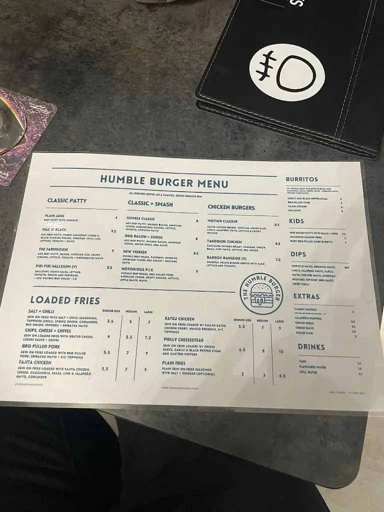 Menu_The Humble Burger_Lhanbryde_image_4