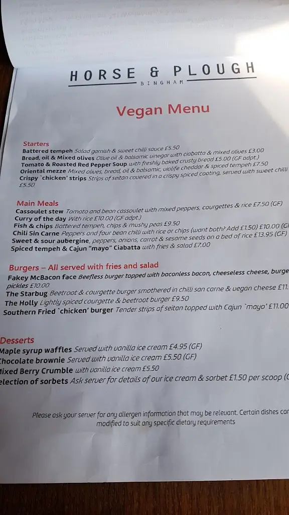 Menu_The Fox and Crown_Bingham_image_1