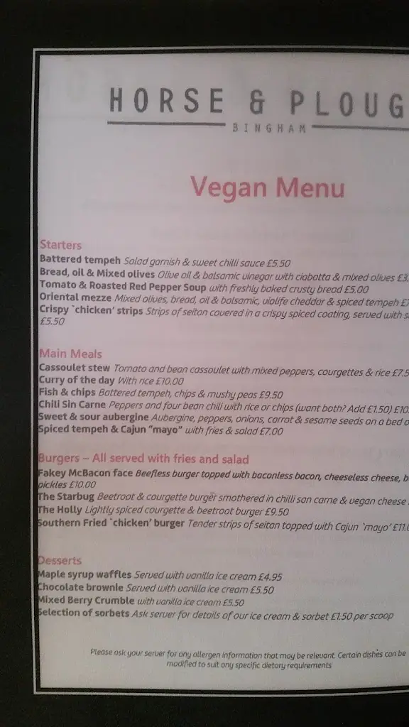 Menu_The Fox and Crown_Bingham_image_2