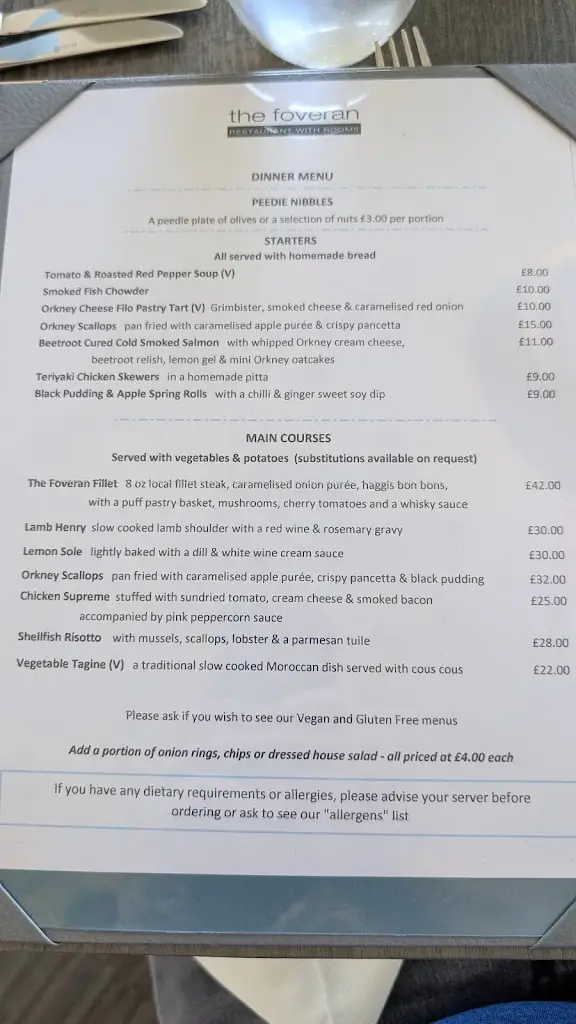 Menu_The Foveran_Kirkwall_imagen_1