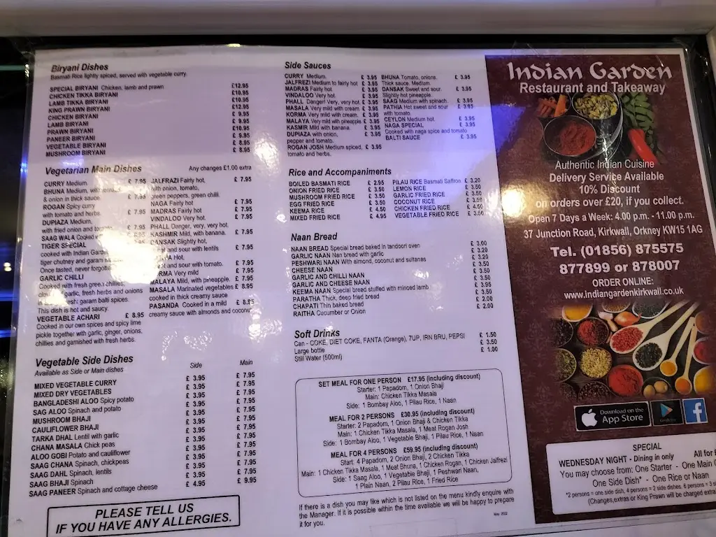 Menu_Indian Garden_Kirkwall_image_3