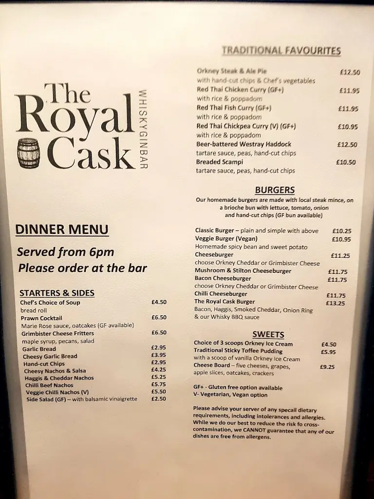 Menu_Royal Cask Whisky Gin Bar_Kirkwall_image_2