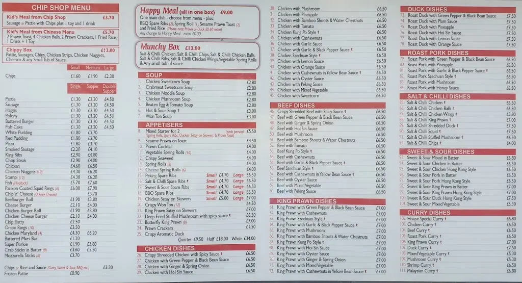 Menu_Willows Takeaway_Kirkwall_image_1