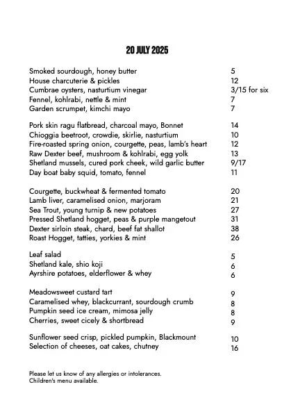 Menu_The Free Company_Midlothian_image_1