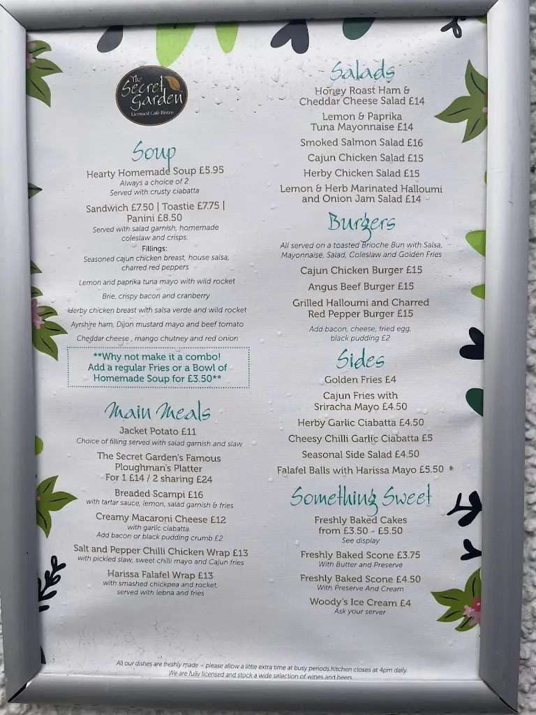 Menu_The Secret Garden_Maybole_image_3