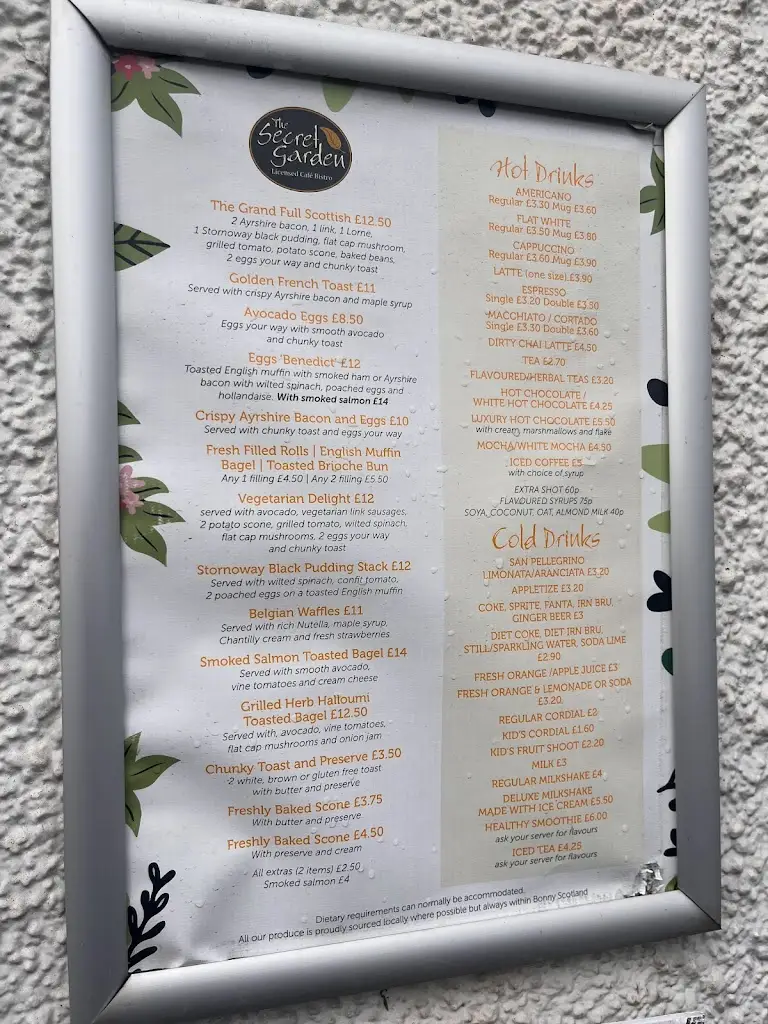Menu_The Secret Garden_Maybole_image_4