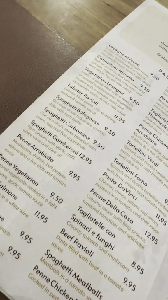 Menu_Da Vinci's_Aldridge_image_3