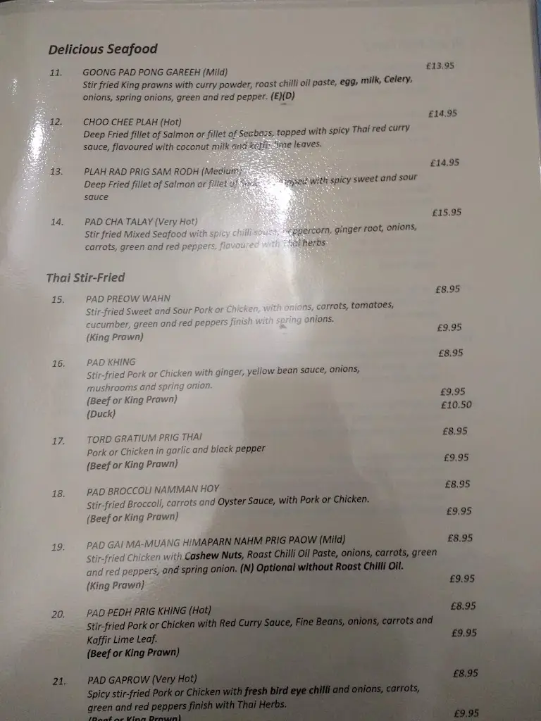 Menu_Siam Cuisine_Monifieth_immagine_3