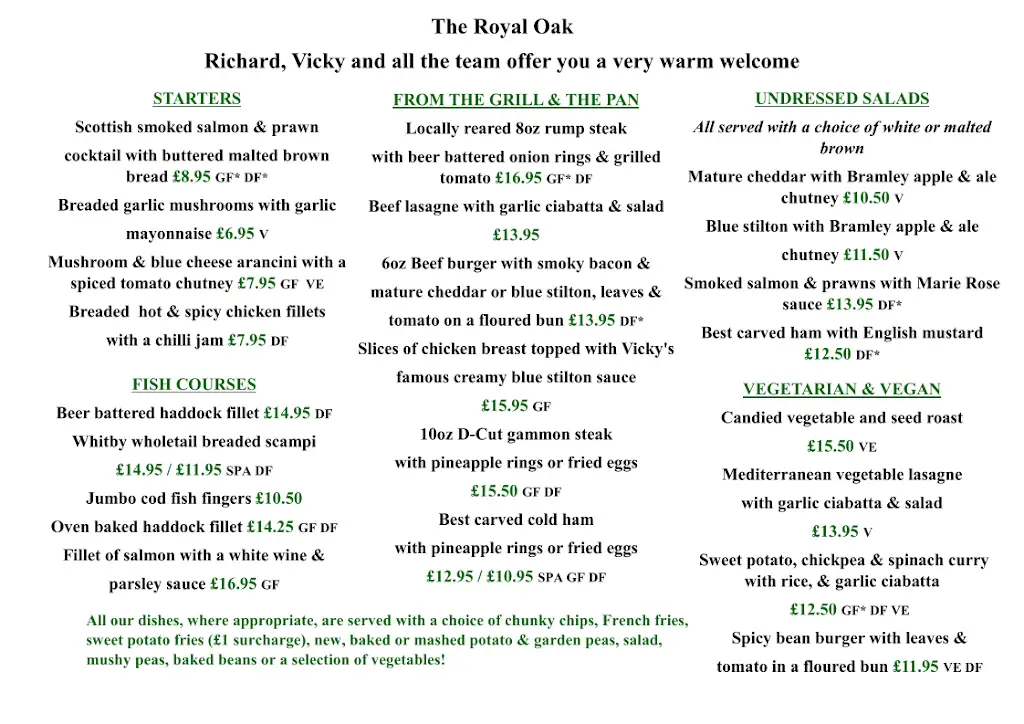 Menu_The Royal Oak_Bingham_image_1