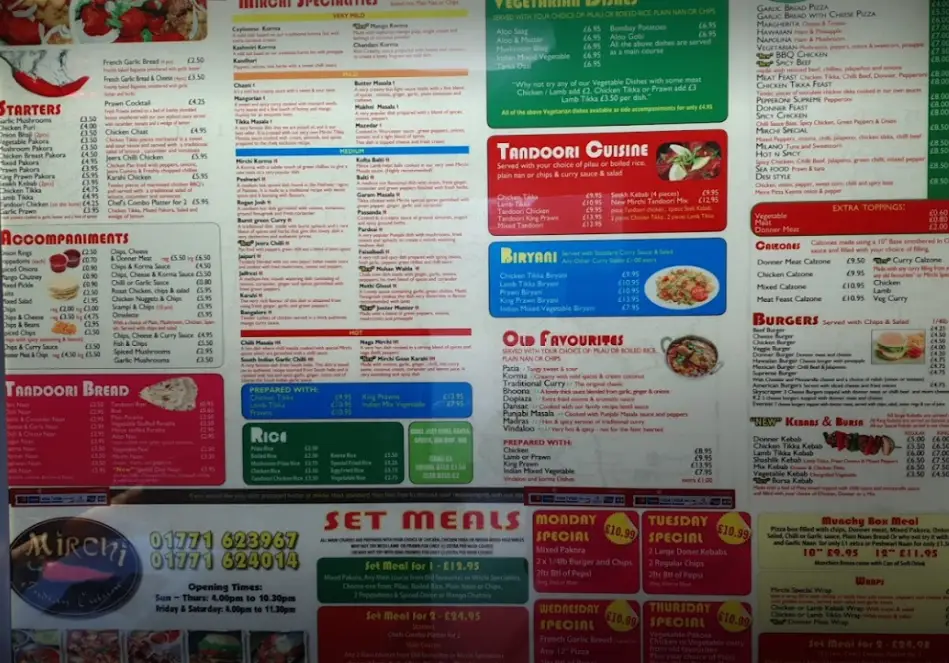 Menu_Mirchi Indian Takeaway Mintlaw Peterhead_Mintlaw_image_2
