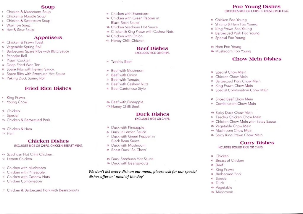 Menu_Mamas Inn formally 'China Palace'_Mintlaw_image_2