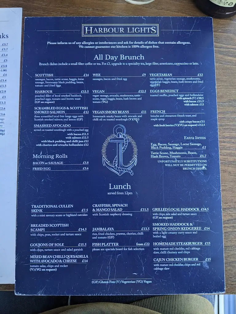 Menu_The Harbour Lights_Lossiemouth_image_2
