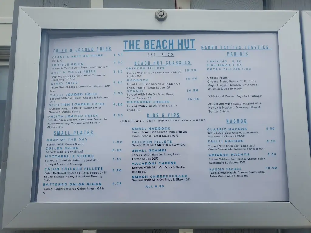 Menu_The Beach Hut_Lossiemouth_image_1