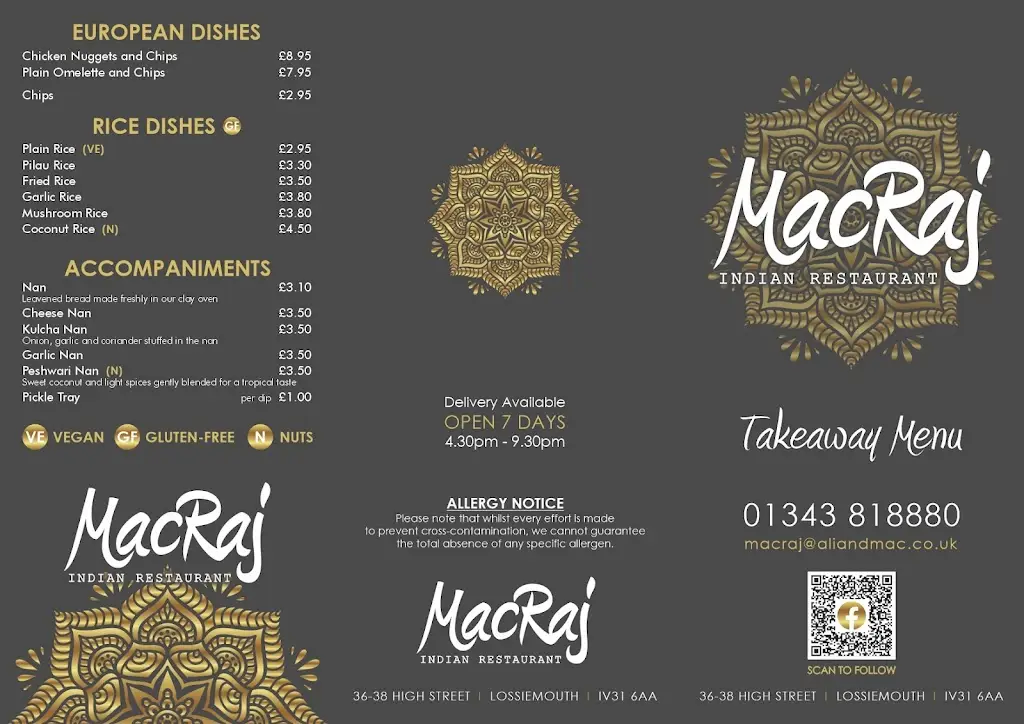 Menu_Macraj Indian Restaurant & Takeaway_Lossiemouth_imagen_3