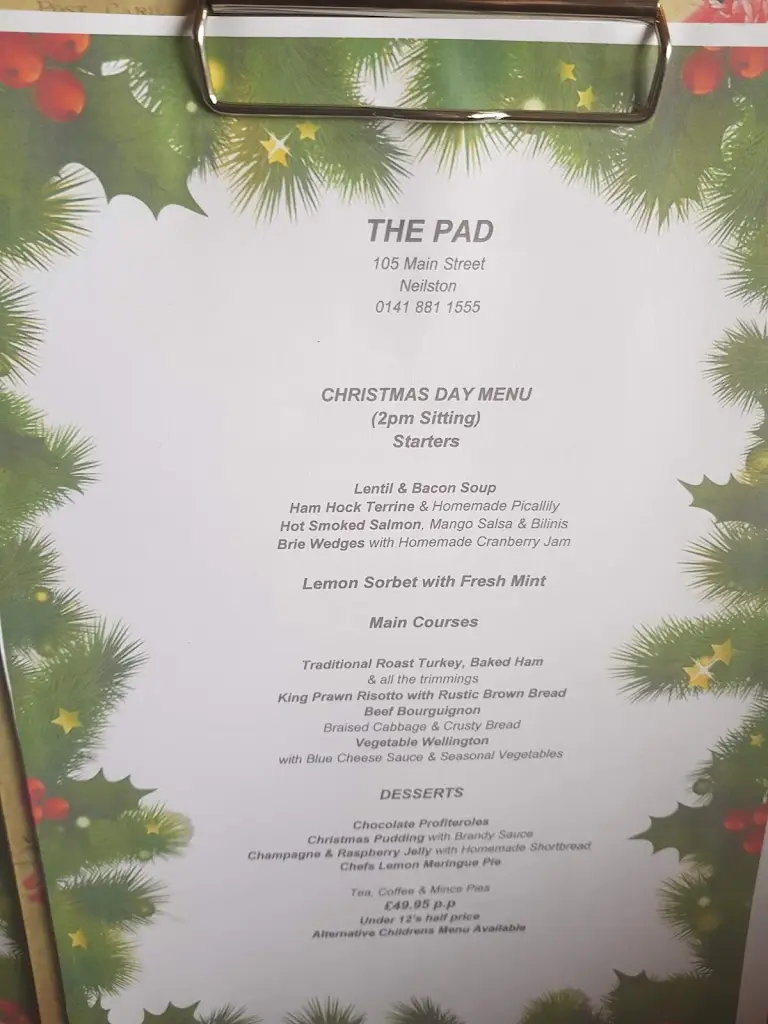 Menu_The Pad_Neilston_image_1