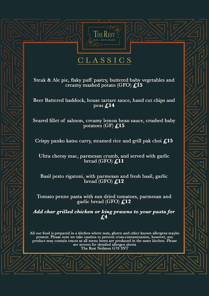 Menu_The Rest_Neilston_immagine_3