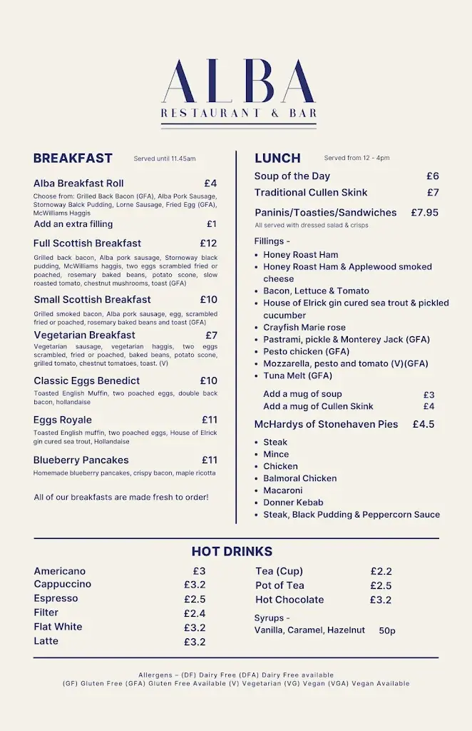 Menu_The Alba Bar & Restaurant_Newmacher_imagen_2