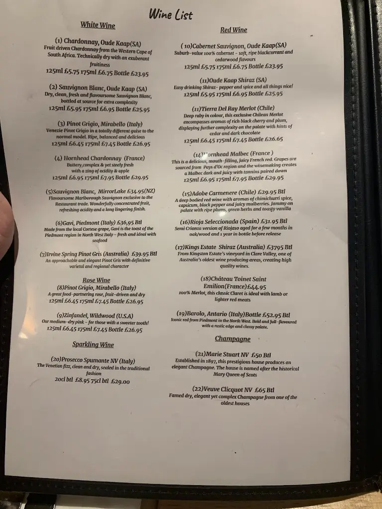 Menu_The Cock & Bull_Newmacher_image_4