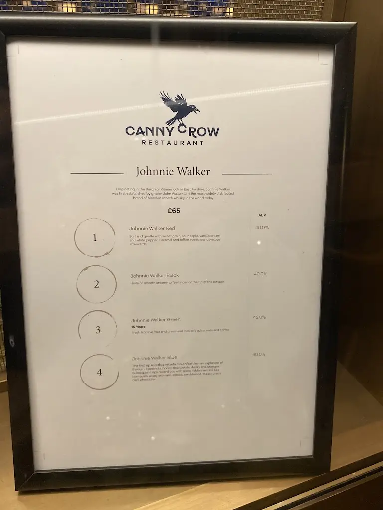 Menu_The canny crow restaurant_North Ayrshire_image_2