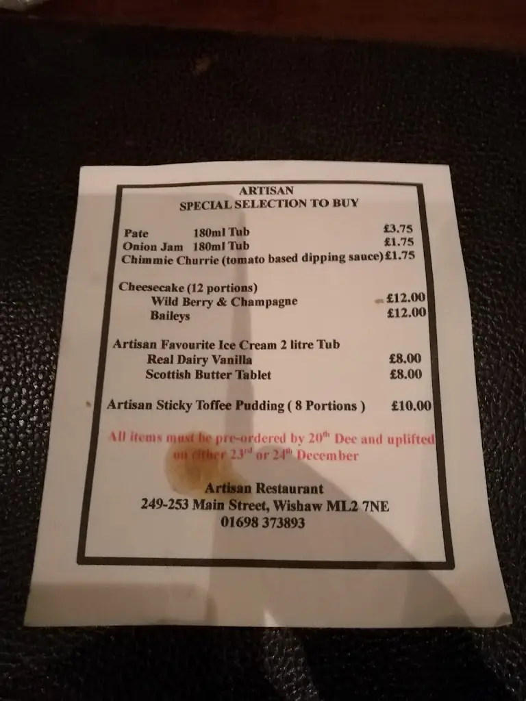 Menu_Artisan_North Lanarkshire_image_3