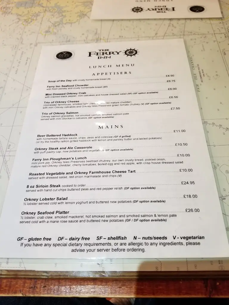 Menu_Ferry Inn Stromness_Orkney_image_2