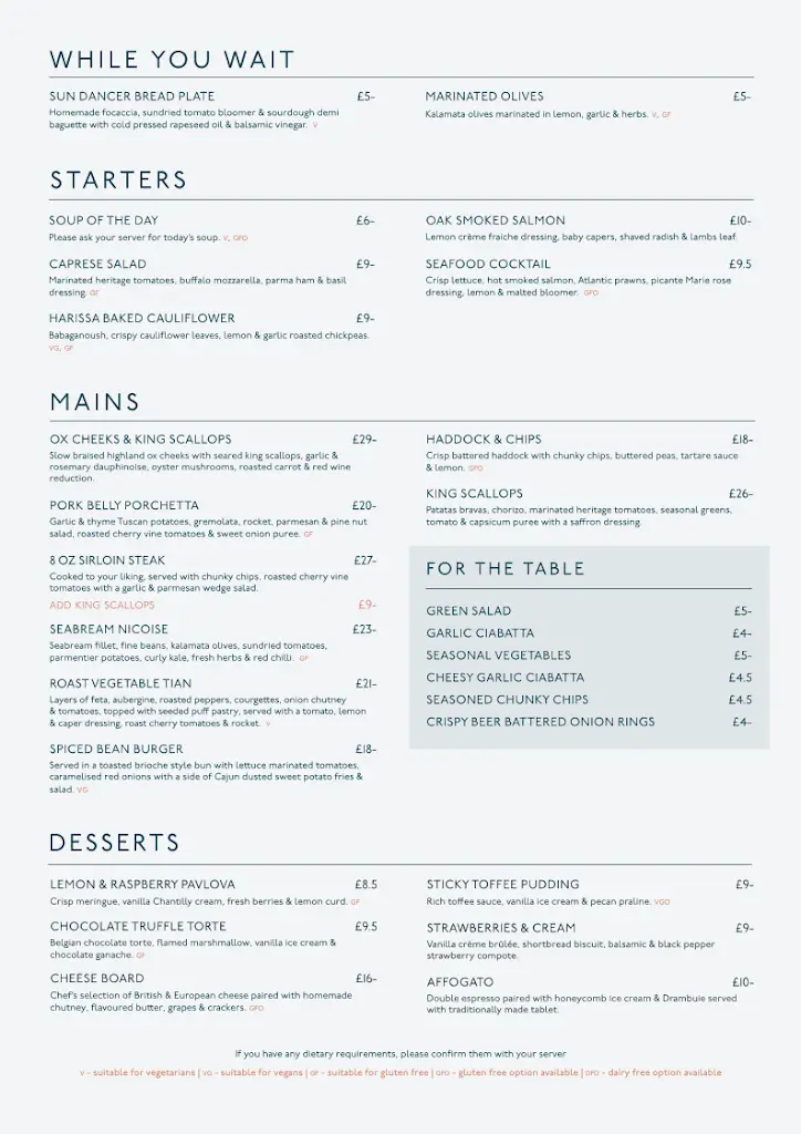 Menu_Sun Dancer, Bar and Restaurant_Nairn_image_1