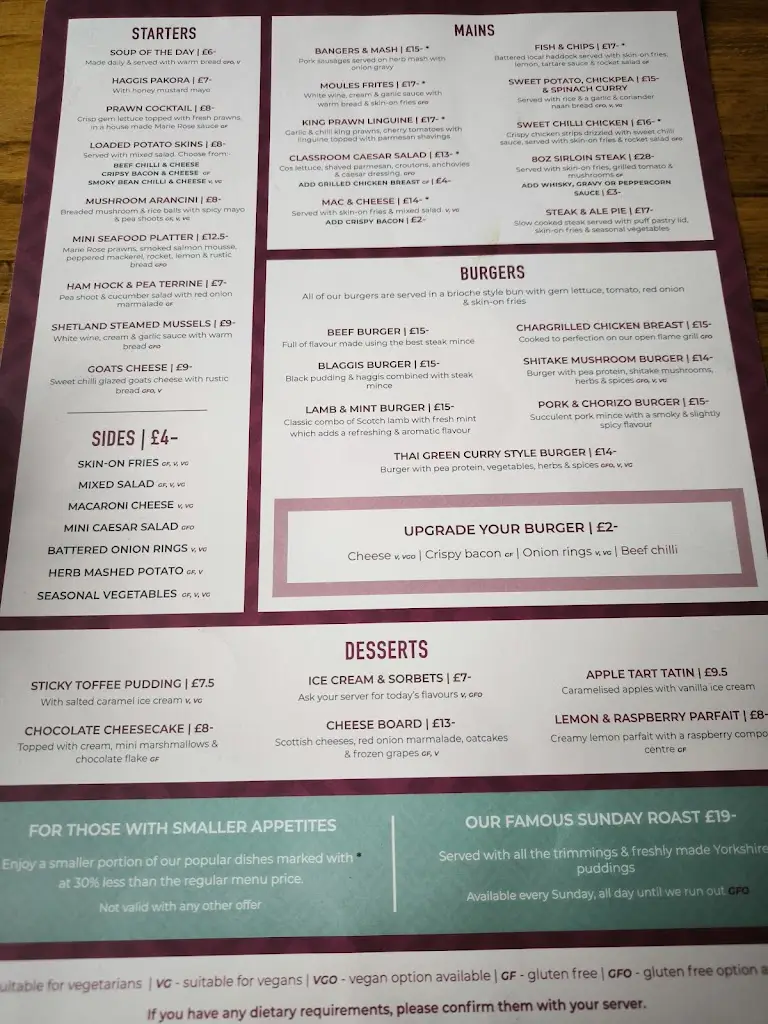 Menu_The Classroom Bistro_Nairn_image_3