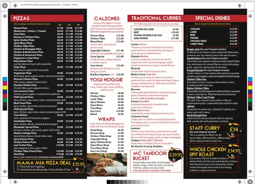 Menu_Madras Cottage_Newmains_image_1