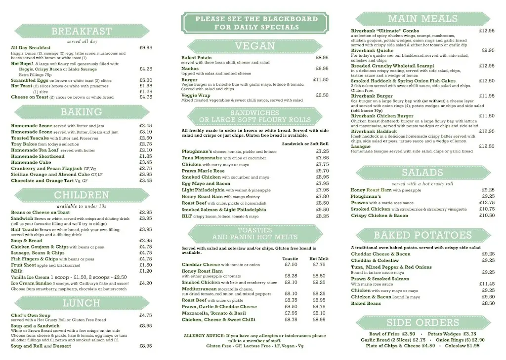 Menu_The Riverbank Restaurant_Newton Stewart_immagine_1
