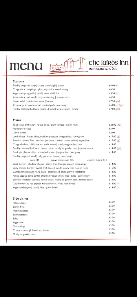 Menu_Lairds Inn_Newton Stewart_image_2