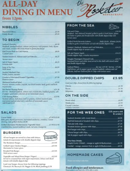 Menu_The Rocketeer Restaurant_North Berwick_image_2