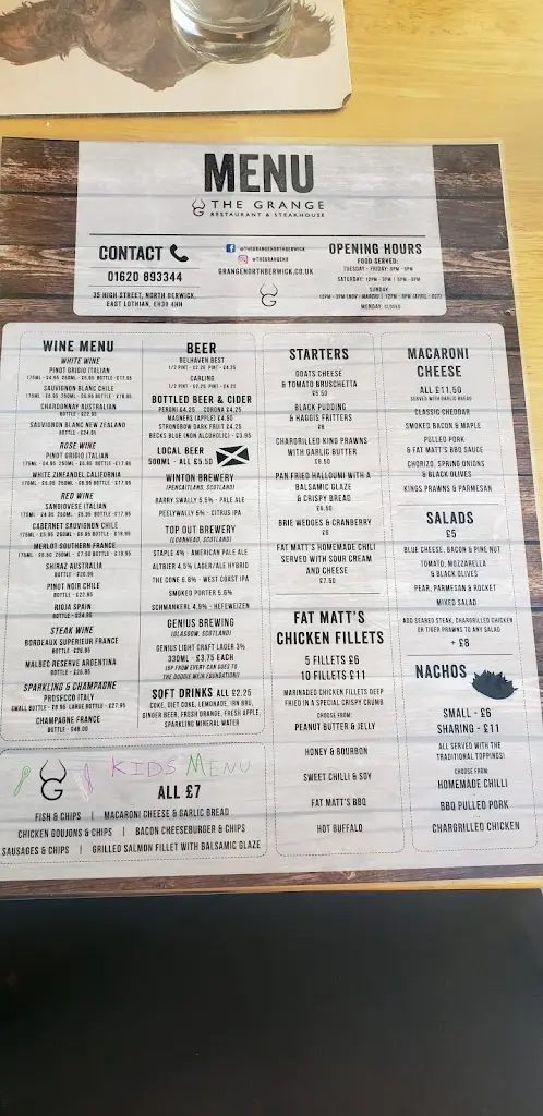 Menu_The Grange Restaurant & Steakhouse_North Berwick_image_3