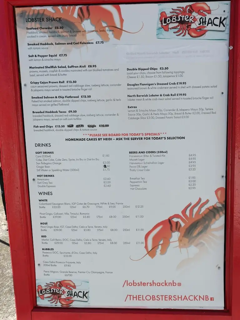 Menu_The Lobster Shack_North Berwick_immagine_4