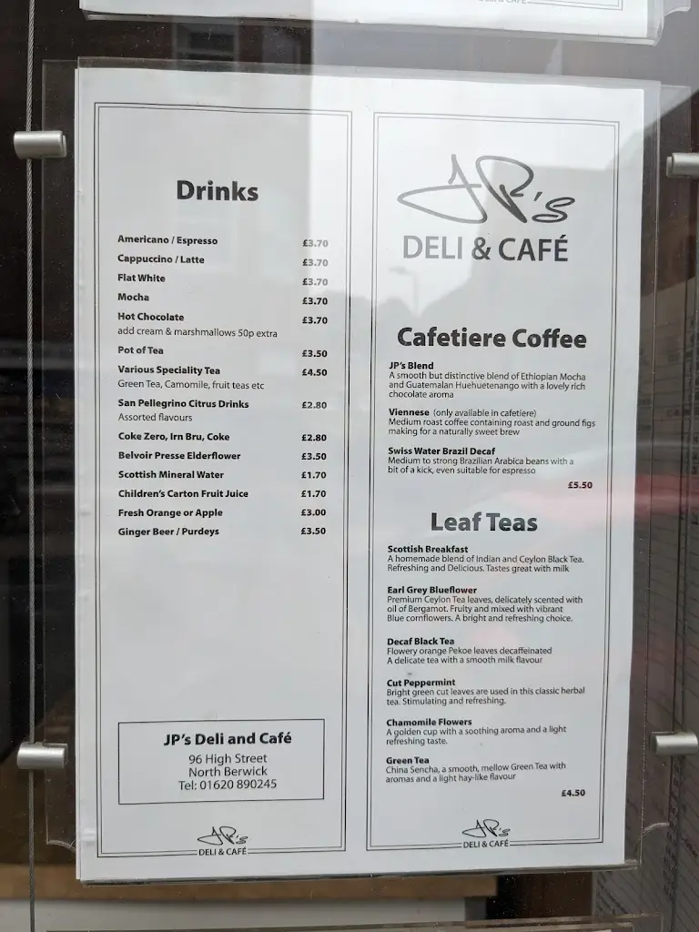 Menu_JP's Deli and Cafe_North Berwick_image_1