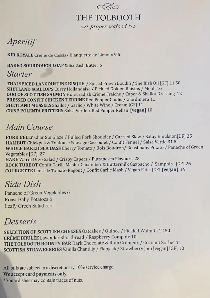 Menu_The Tolbooth Seafood Restaurant_Newtonhill_image_1
