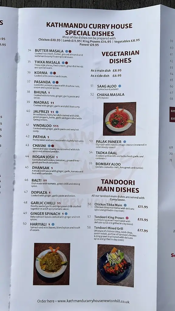 Menü_Kathmandu Curry House_Newtonhill_Bild_2