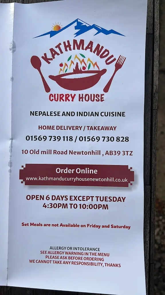 Menü_Kathmandu Curry House_Newtonhill_Bild_4